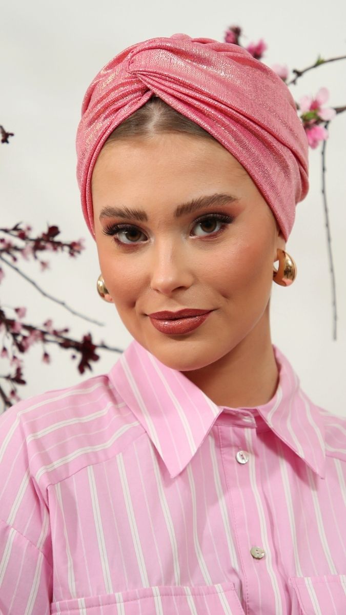 טרבן ורוד מבריק