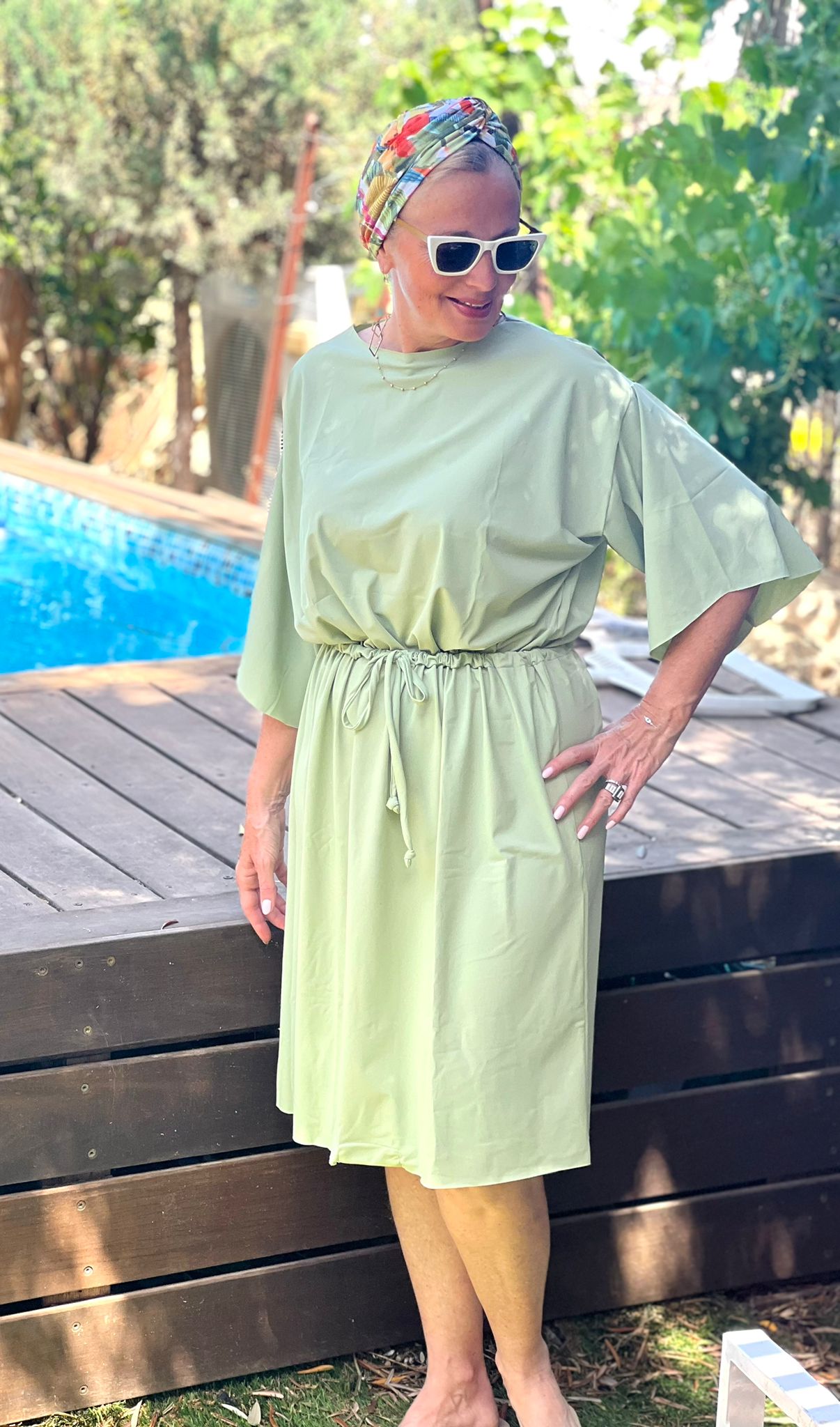 בגד ים צנוע ירוק בהיר – מידה אחת