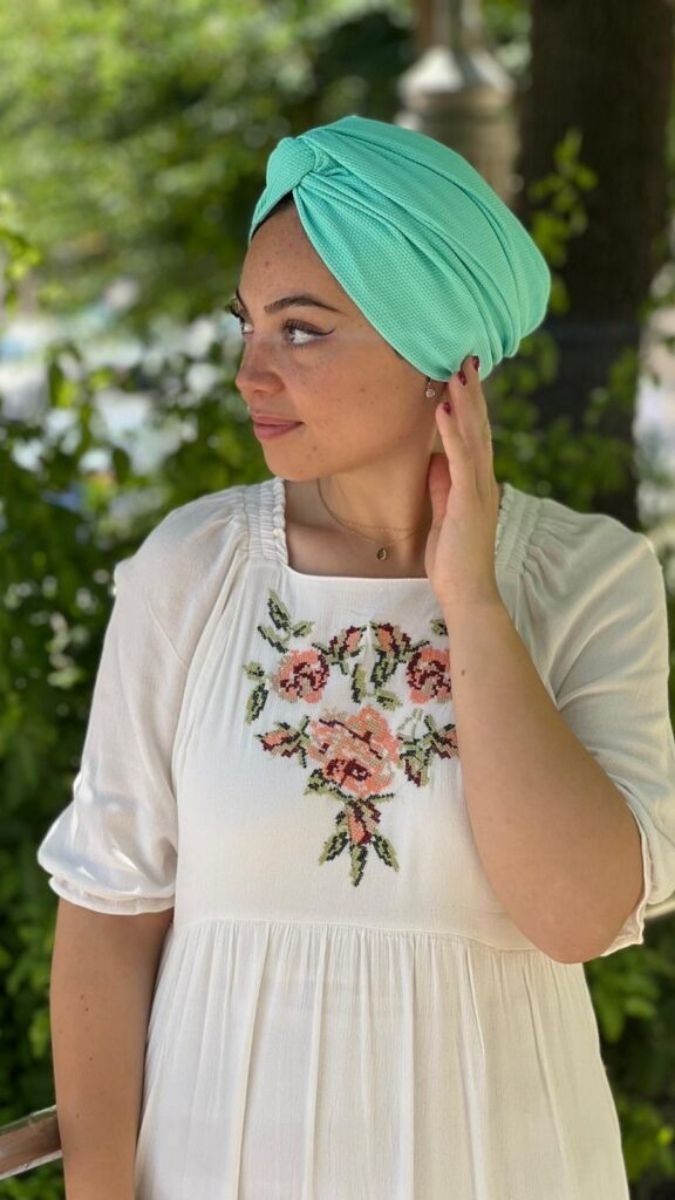 טורבן ירוק בוהק