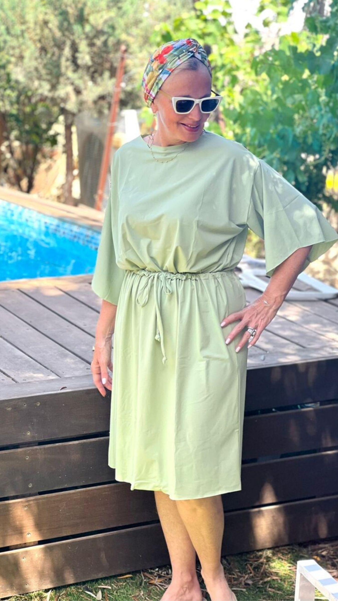 בגד ים צנוע ירוק בהיר – מידה אחת