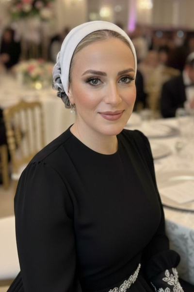 סט סינדרלה + גומיה מעוצבת לקוקס לבן ושחור