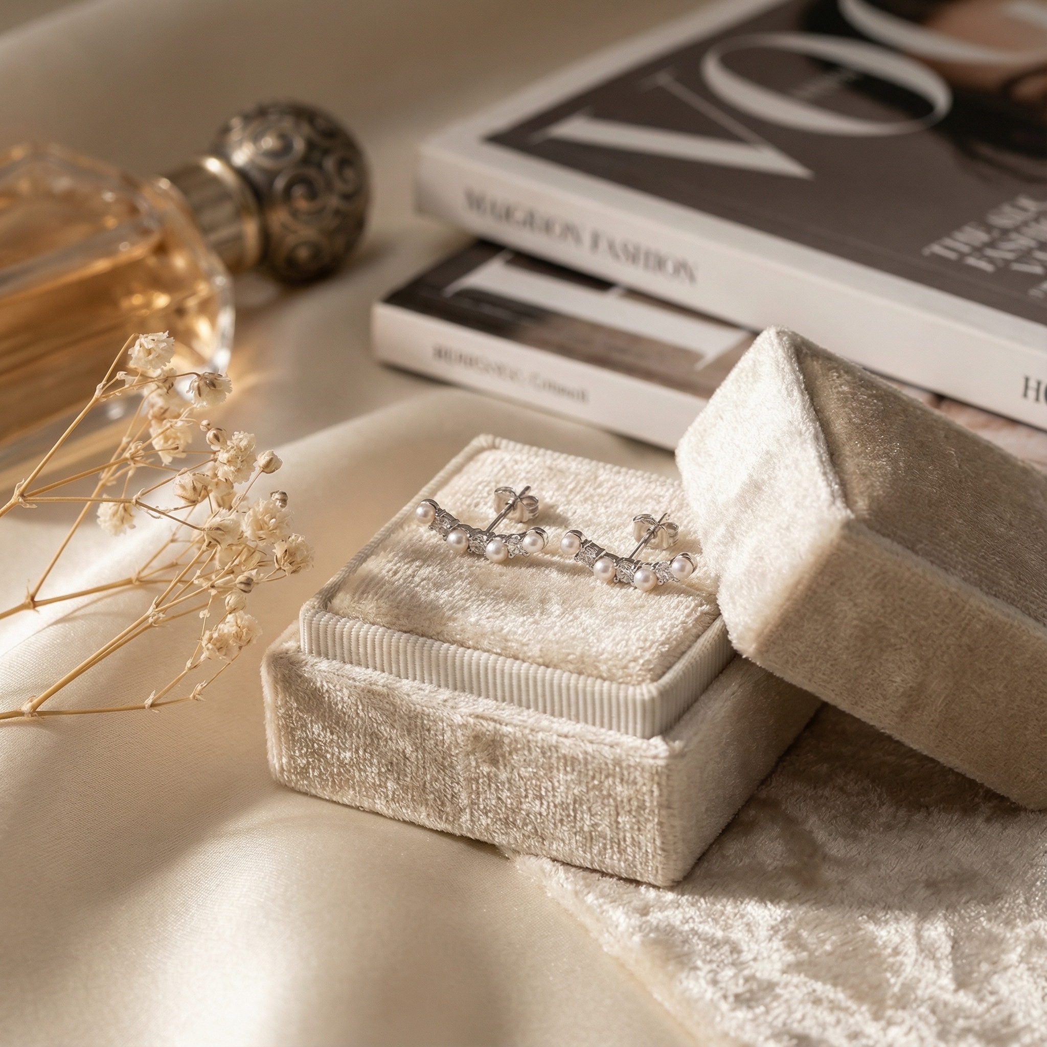 עגיל צמוד כסף 925 משובץ באבני זרקון FLSI6003-1