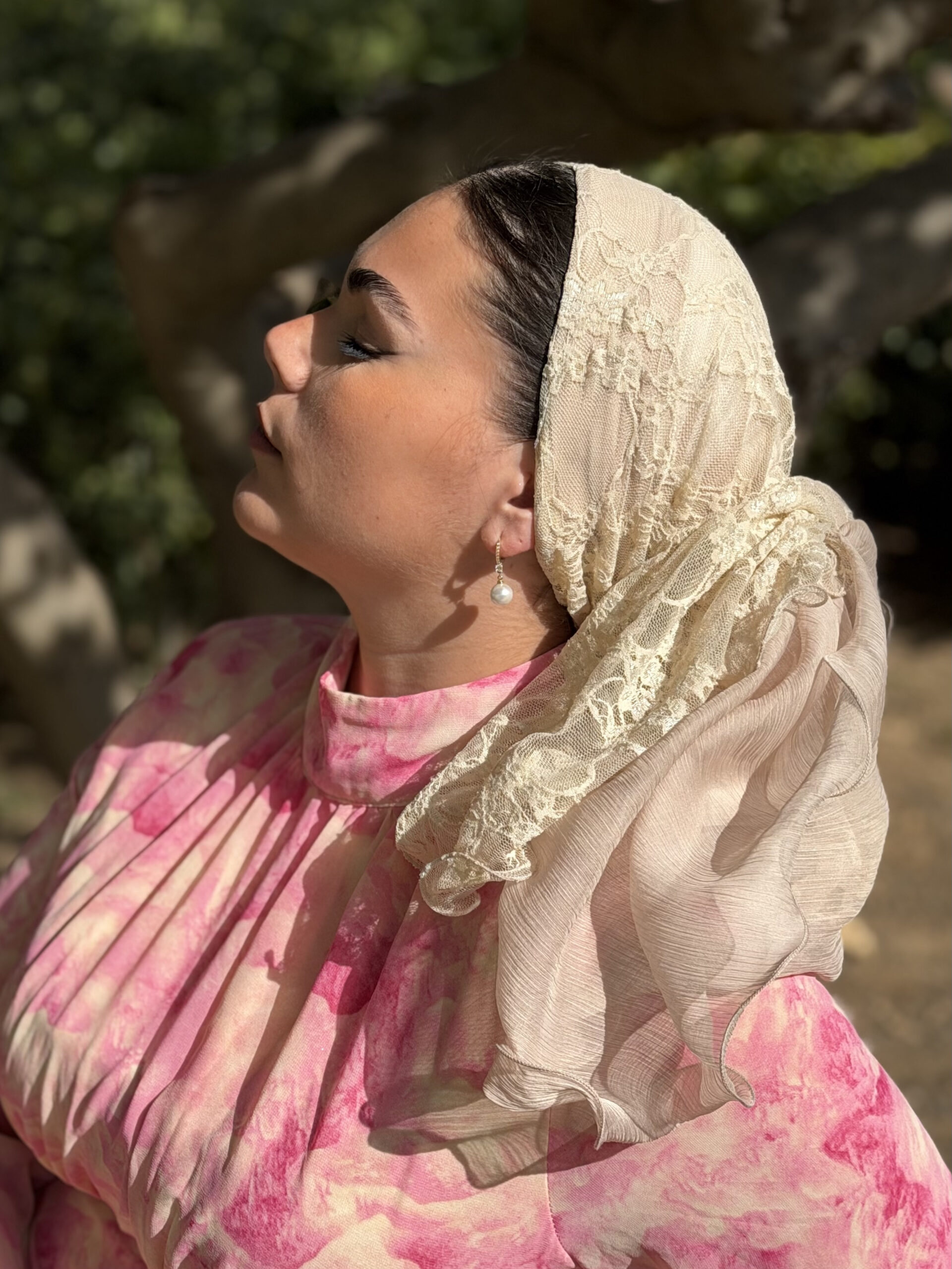 מטפחת יומי יוקרתי תחרה ניוד ושמנת