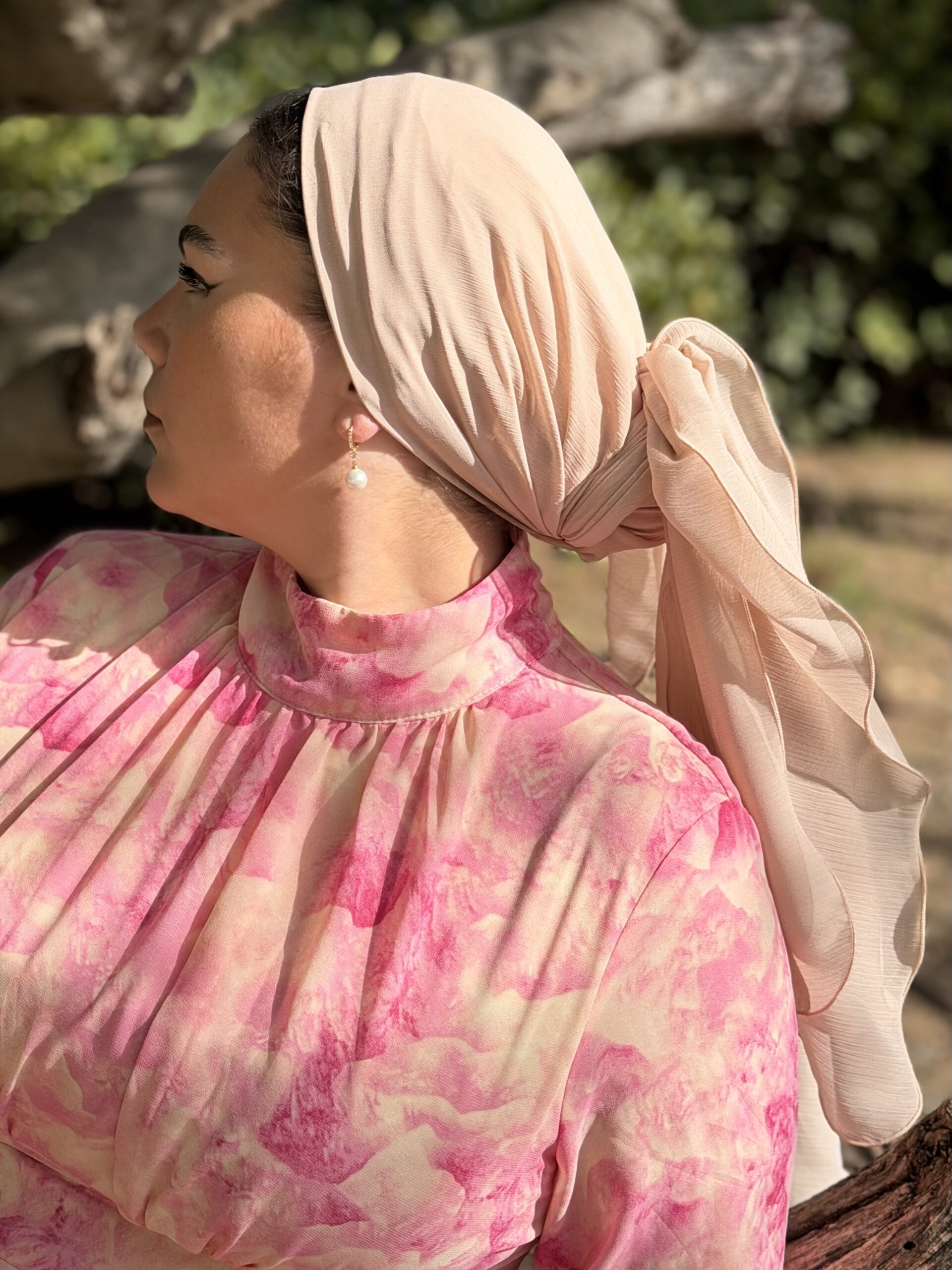 מטפחת סינדרלה ורוד פודרה