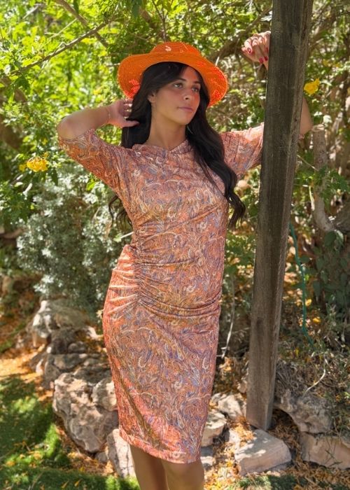בגד ים צנוע כתום מודפס – תמונה 5