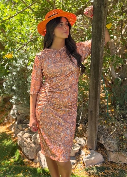 בגד ים צנוע כתום מודפס – תמונה 3