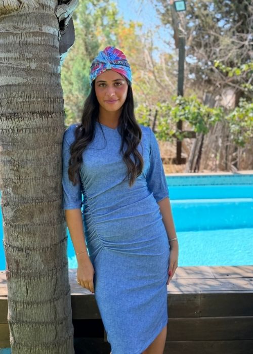בגד ים צנוע ג'ינס כחול בהיר