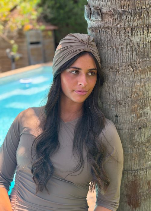 מטפחת לים מוכנה ללבישה חקי – תמונה 3