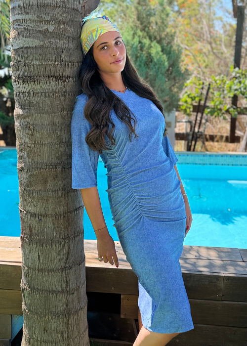 בגד ים צנוע ג'ינס כחול בהיר