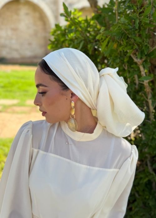 מטפחת ערב מיוחד שמנת
