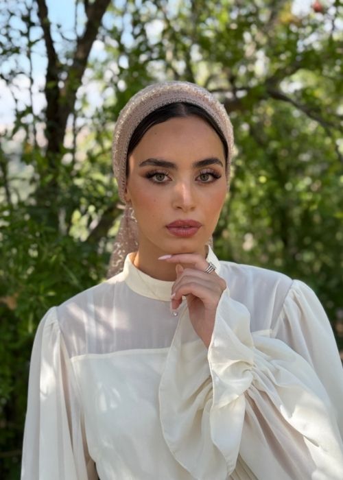 מטפחת קשת פאייטים ורודה – תמונה 9